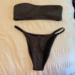 Black Sparkly Kendall & Kylie bikini